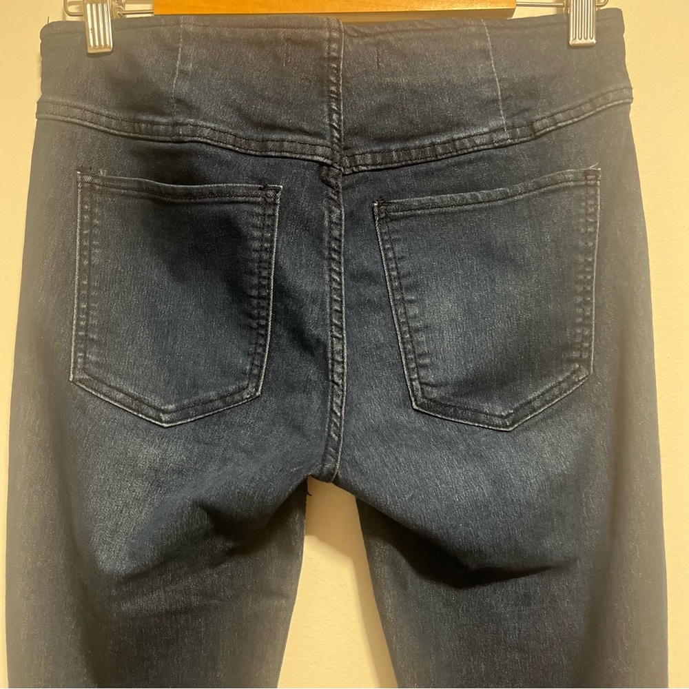 Free People Penny Pull On Flare Raw Hem Denim Jegging Stretch Jeans - Picture 12 of 13